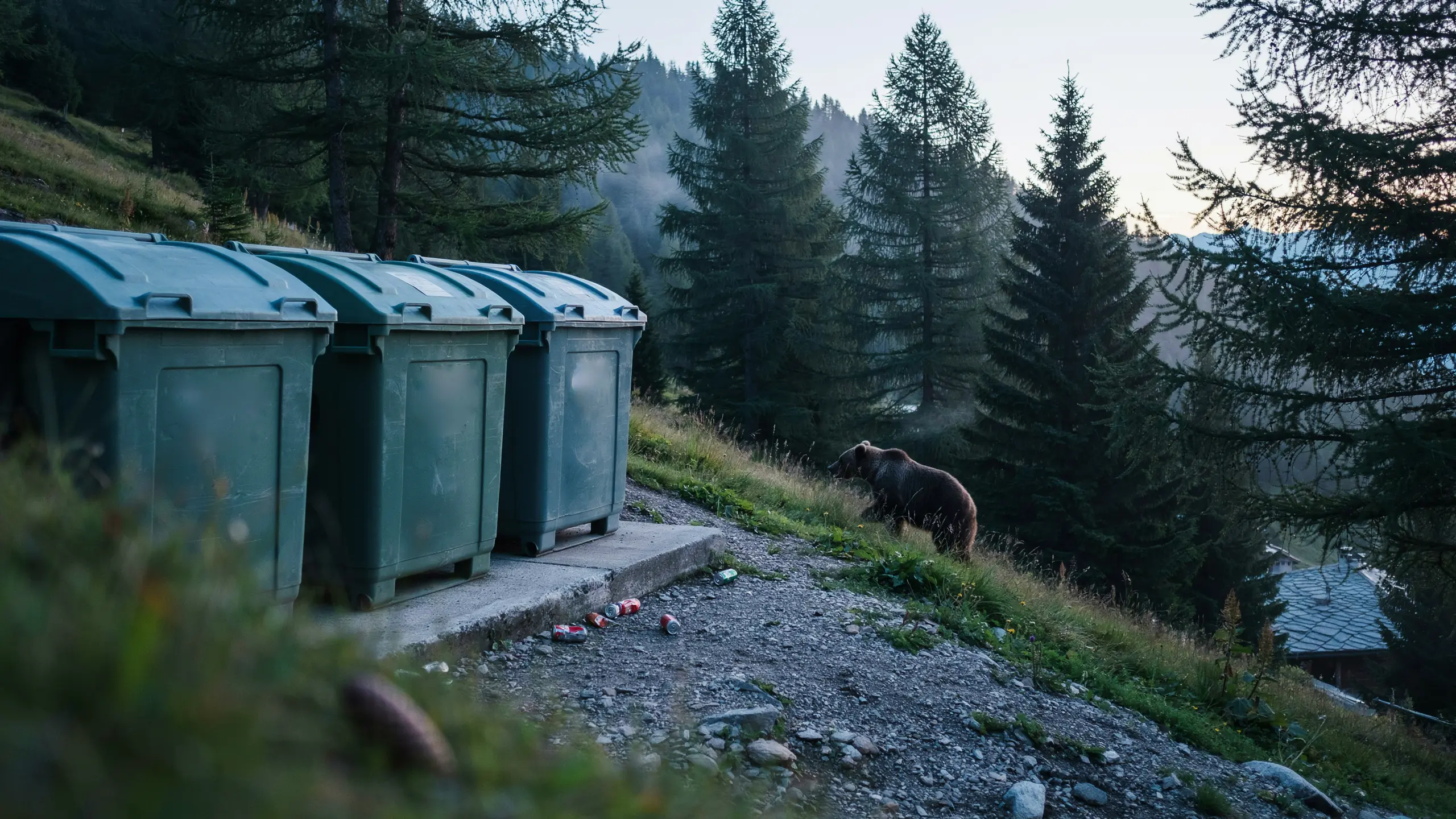 🇫🇷 Trente interdit de sortir les poubelles organiques la nuit à cause des ours 🇬🇧 Trento Bans Overnight Organic Waste Bins Due to Bear Activity